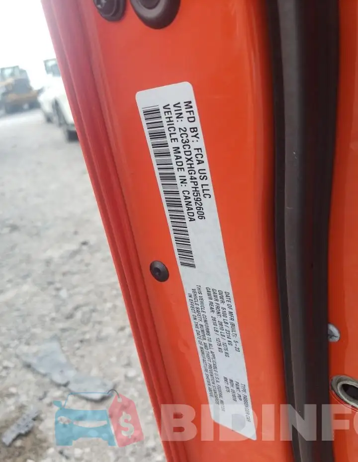 2C3CDXHG4PH592606 Photo# 13