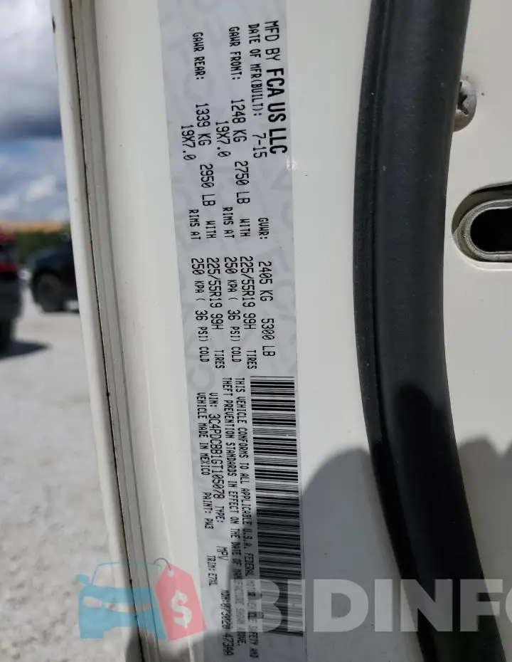 3C4PDCBB1GT105078 Photo# 13
