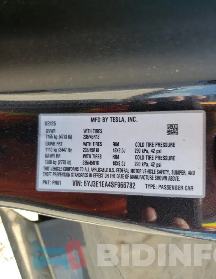 5YJ3E1EA4SF966782 Photo# 13
