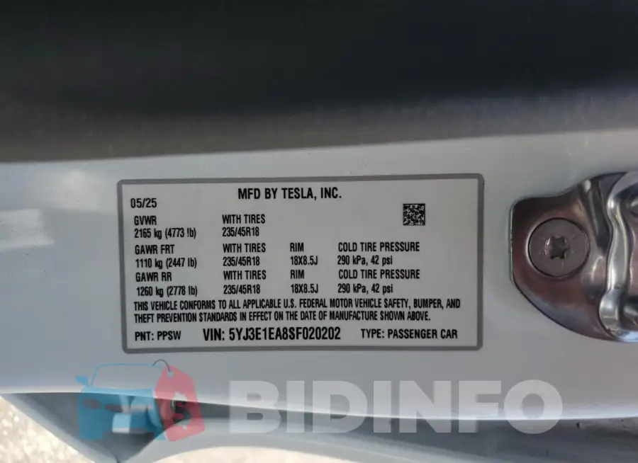 5YJ3E1EA8SF020202 Photo# 13
