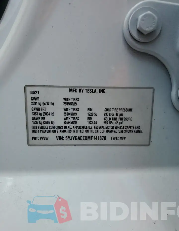 5YJYGAEEXMF141870 Photo# 12