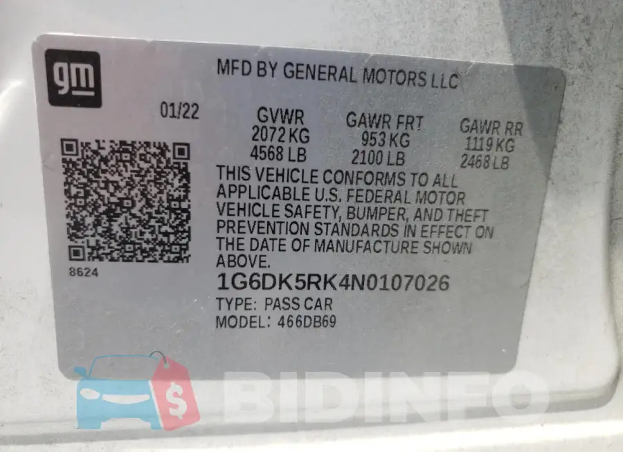 1G6DK5RK4N0107026 Photo# 12