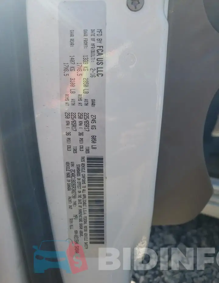 2C4RC1BG9GR302790 Photo# 13