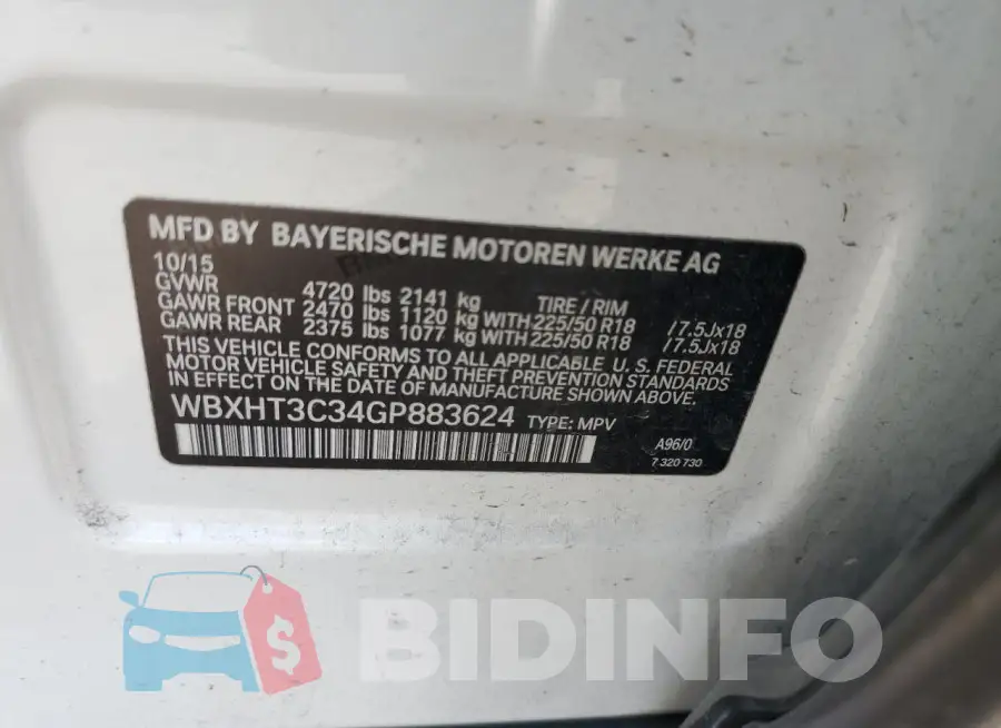 WBXHT3C34GP883624 Photo# 13