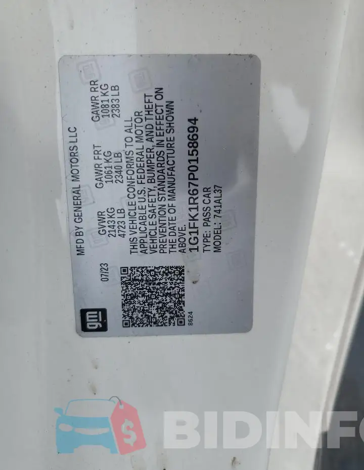 1G1FK1R67P0158694 Photo# 12