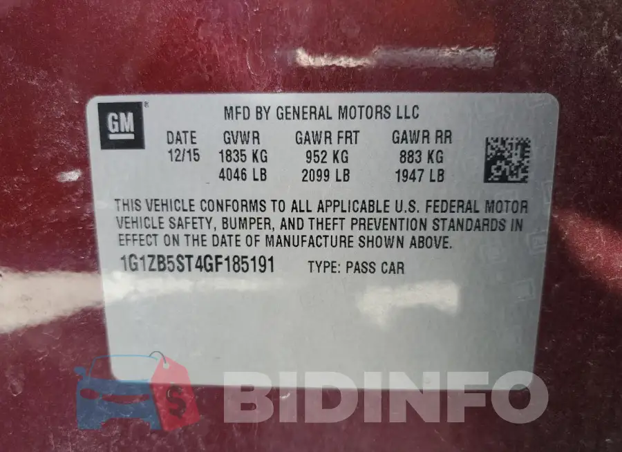 1G1ZB5ST4GF185191 Photo# 12