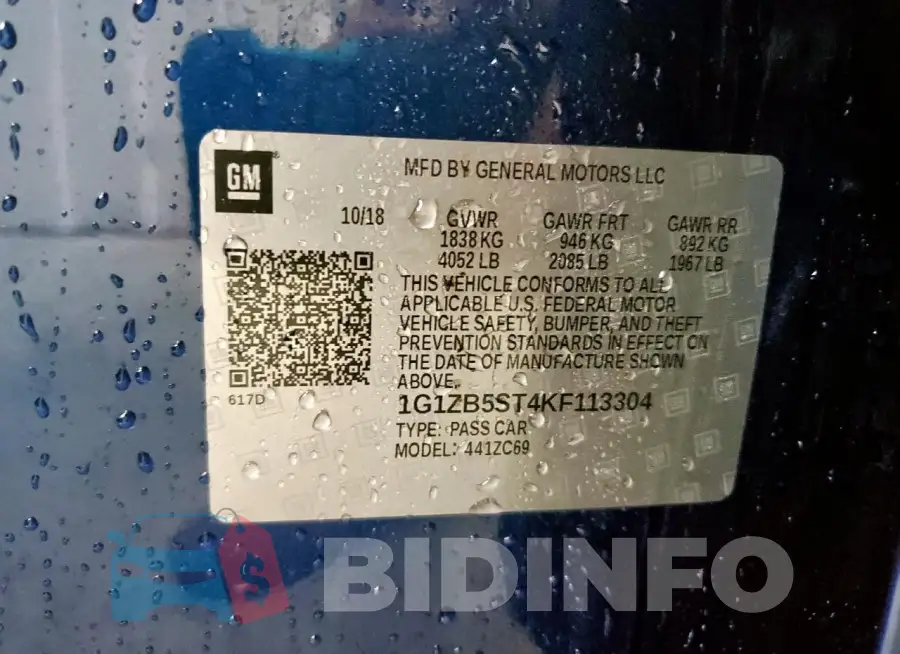 1G1ZB5ST4KF113304 Photo# 12