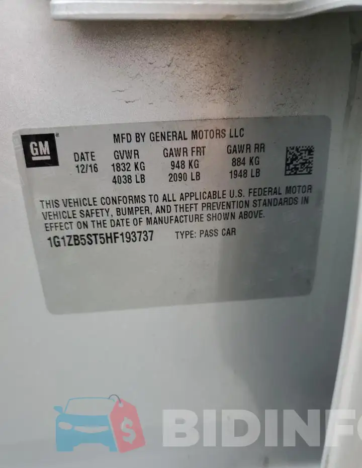 1G1ZB5ST5HF193737 Photo# 12