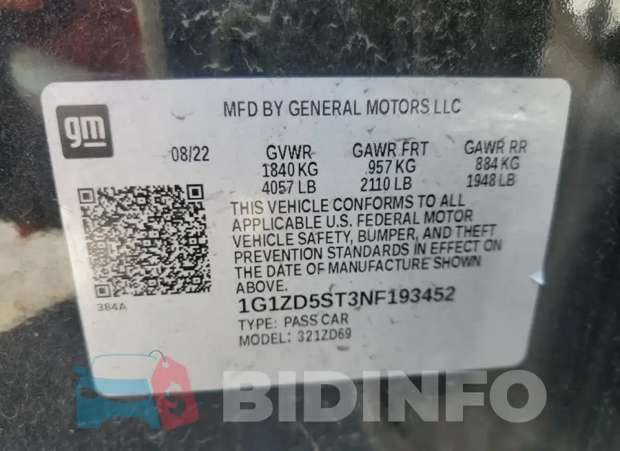 1G1ZD5ST3NF193452 Photo# 12