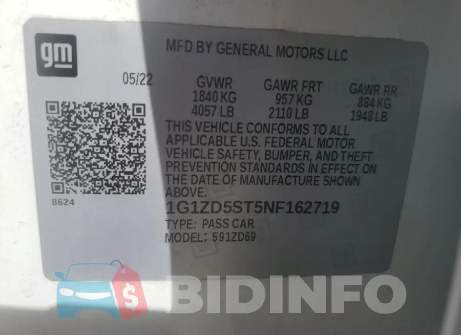 1G1ZD5ST5NF162719 Photo# 13