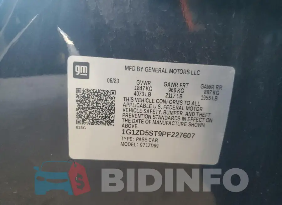 1G1ZD5ST9PF227607 Photo# 12