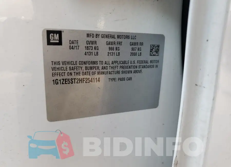 1G1ZE5ST2HF254114 Photo# 12