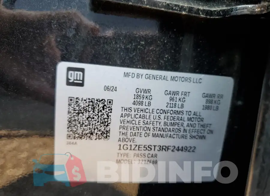 1G1ZE5ST3RF244922 Photo# 13