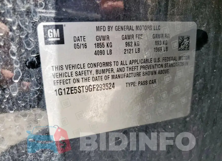 1G1ZE5ST9GF293524 Photo# 12