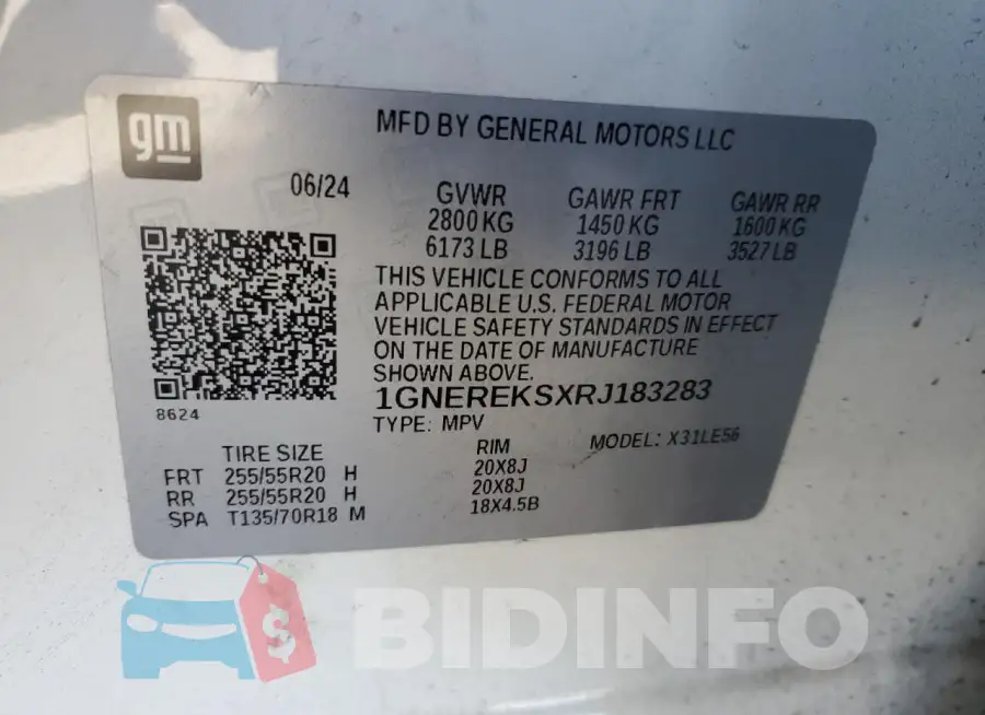 1GNEREKSXRJ183283 Photo# 14