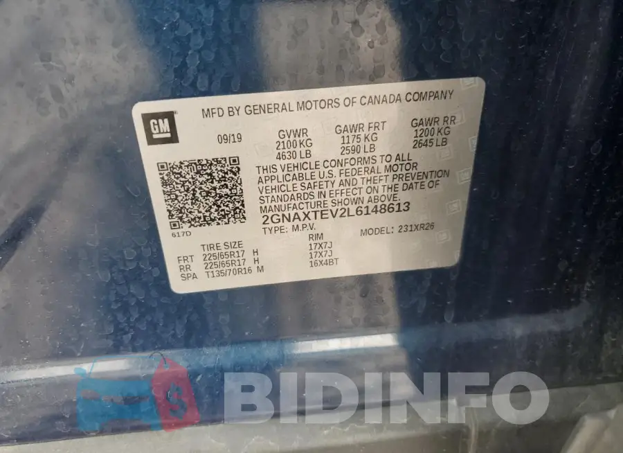 2GNAXTEV2L6148613 Photo# 13
