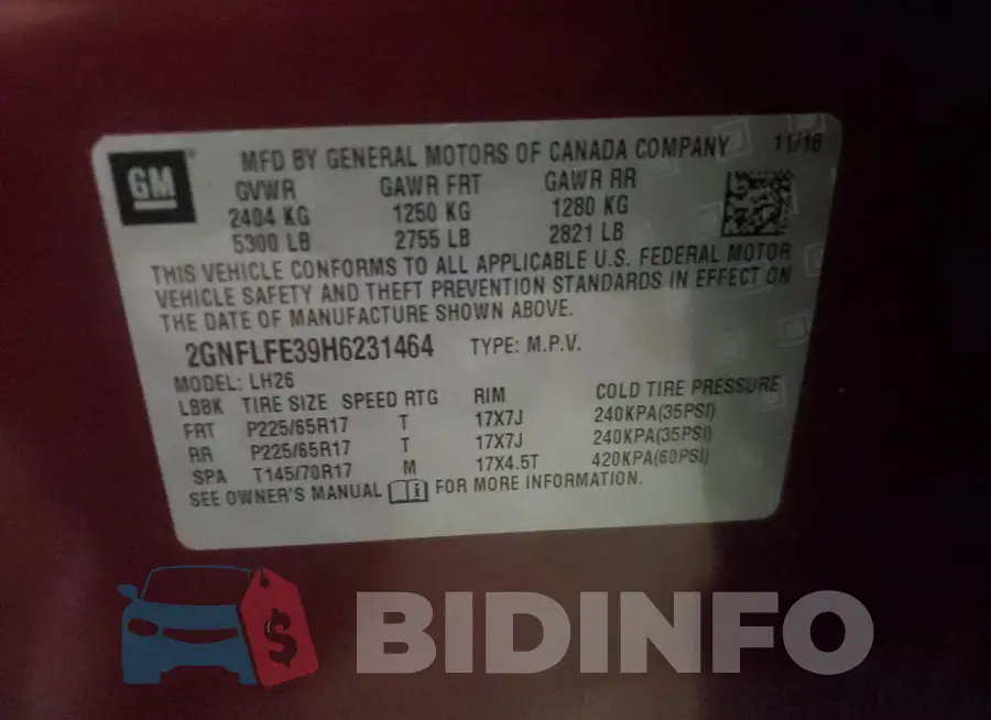 2GNFLFE39H6231464 Photo# 13