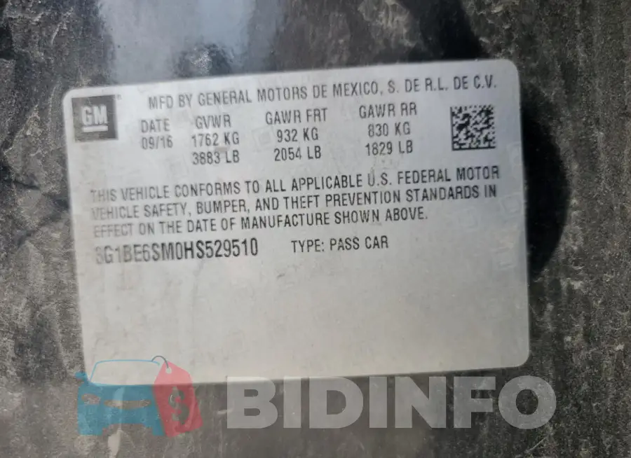3G1BE6SM0HS529510 Photo# 12
