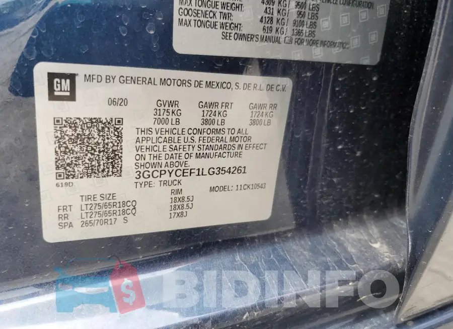 3GCPYCEF1LG354261 Photo# 12