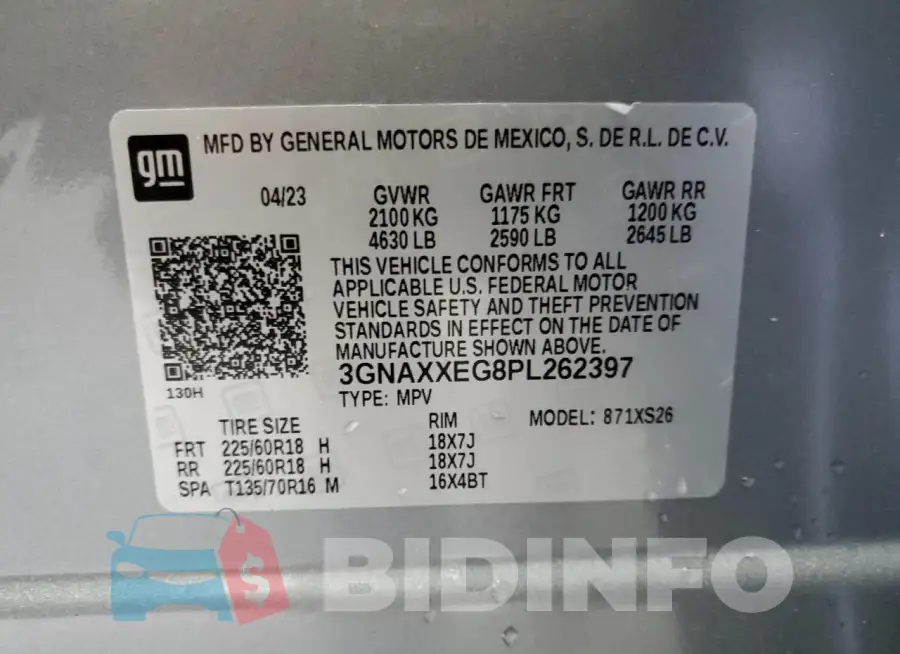 3GNAXXEG8PL262397 Photo# 13