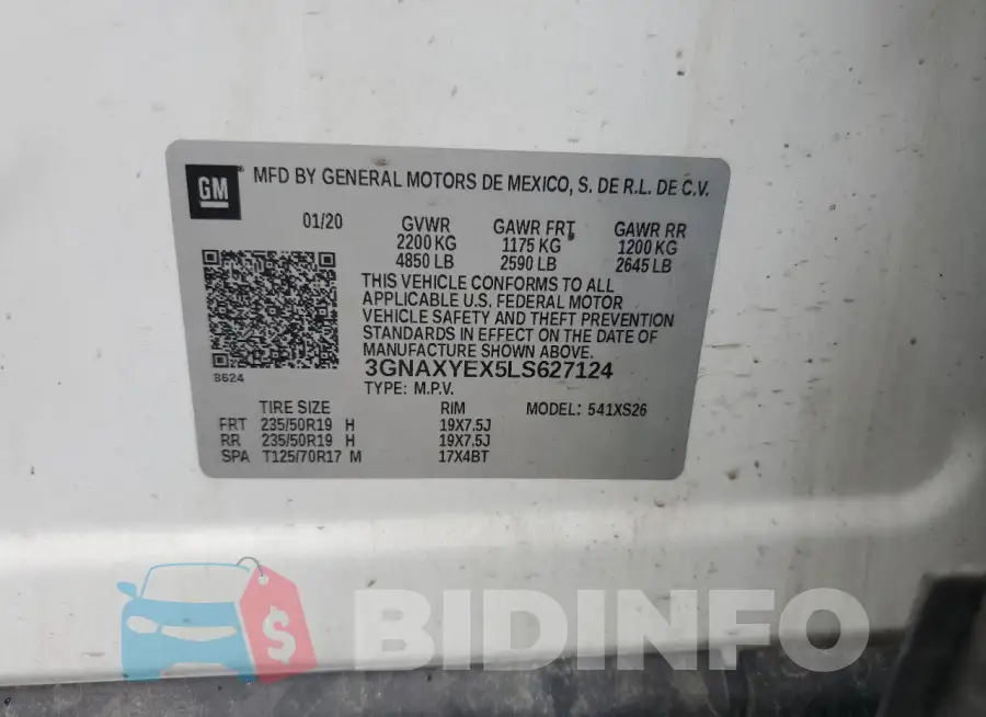 3GNAXYEX5LS627124 Photo# 13