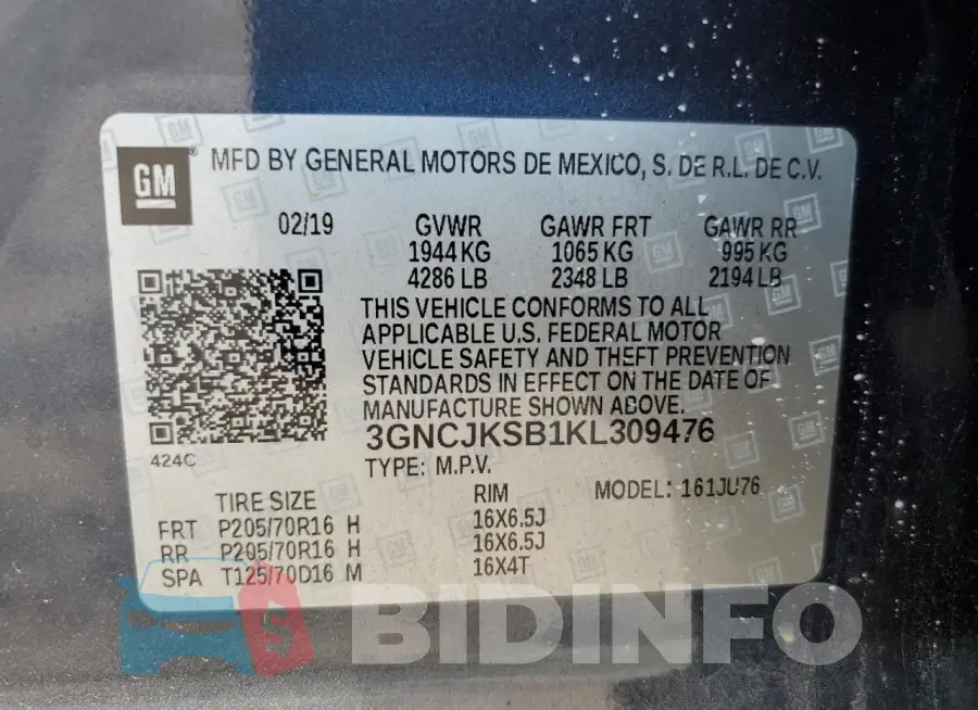 3GNCJKSB1KL309476 Photo# 13