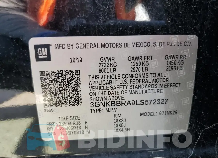 3GNKBBRA9LS572327 Photo# 13