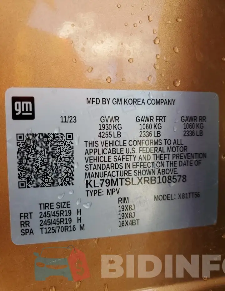 KL79MTSLXRB108578 Photo# 13
