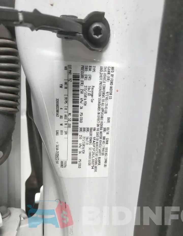 1FADP3F28JL302794 Photo# 12