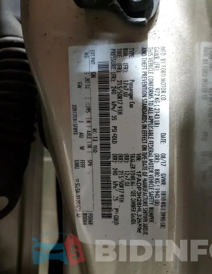 1FADP3H28HL326598 Photo# 12