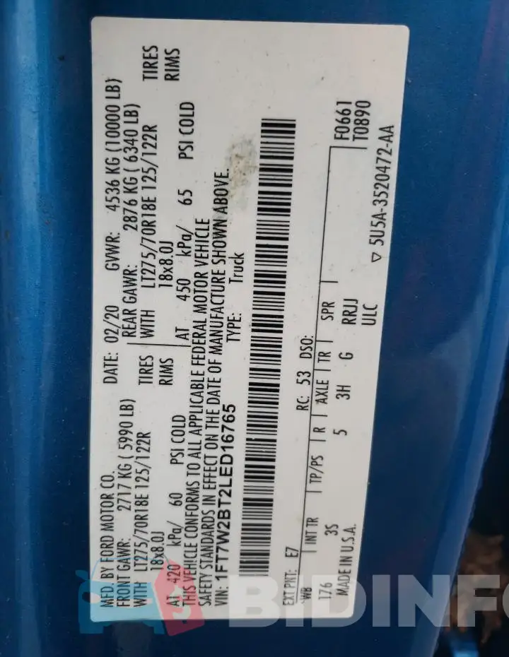 1FT7W2BT2LED16765 Photo# 12