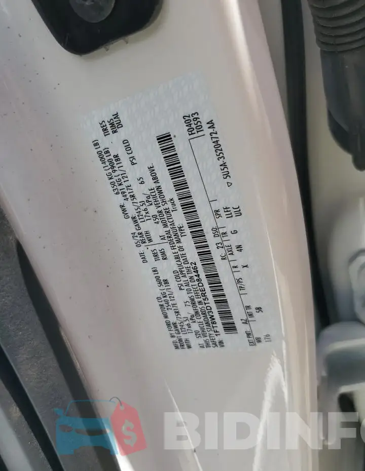 1FT8W3DT5RED84462 Photo# 12