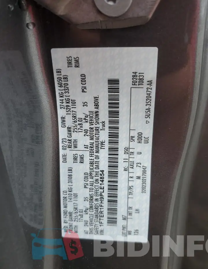 1FTER1FH9PLE14854 Photo# 12