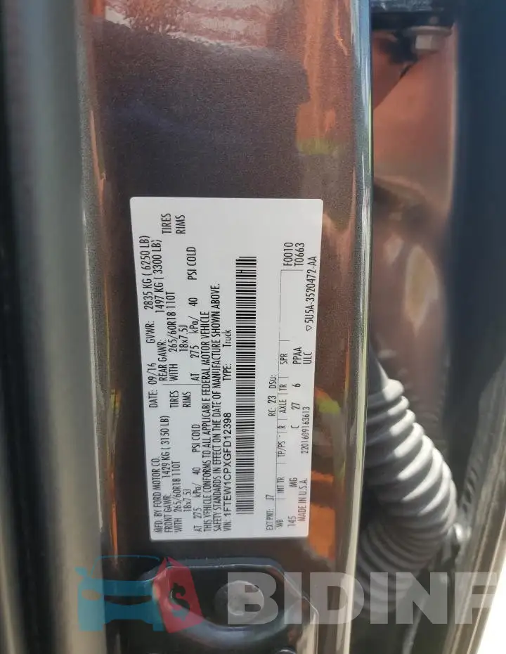 1FTEW1CPXGFD12398 Photo# 12