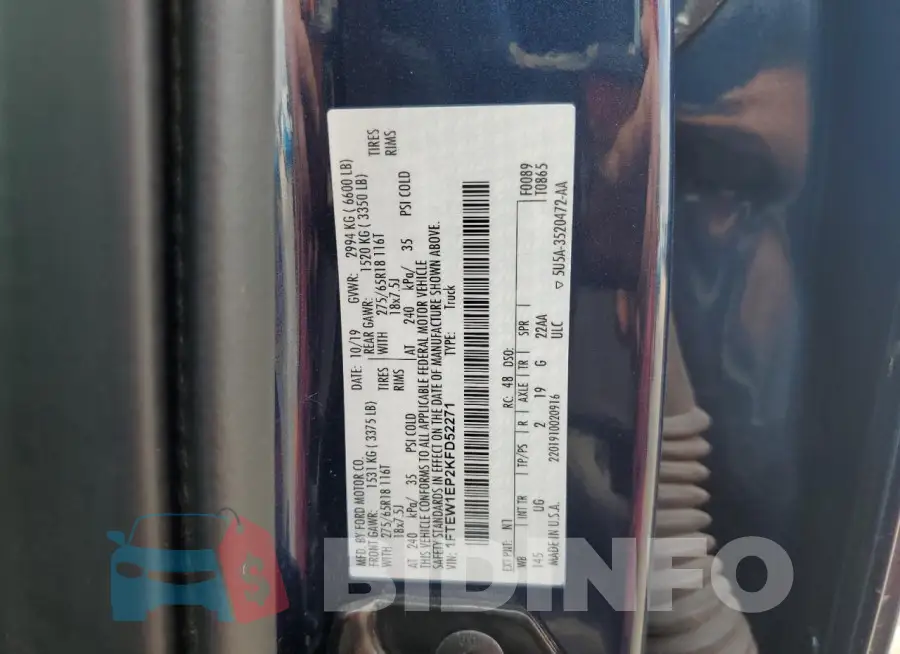 1FTEW1EP2KFD52271 Photo# 12