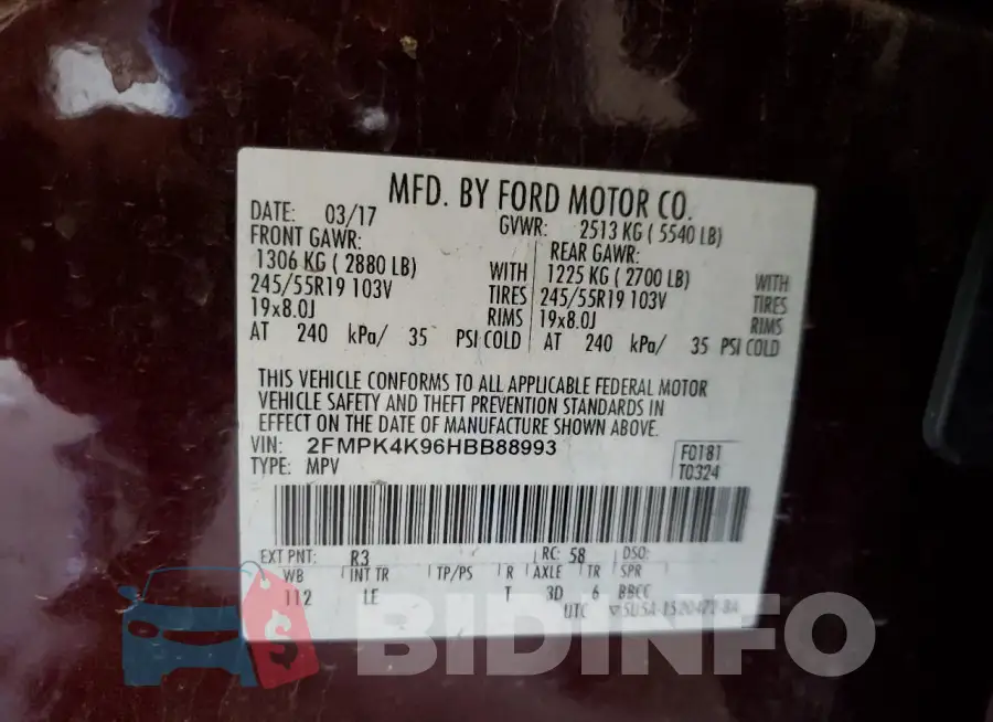 2FMPK4K96HBB88993 Photo# 14