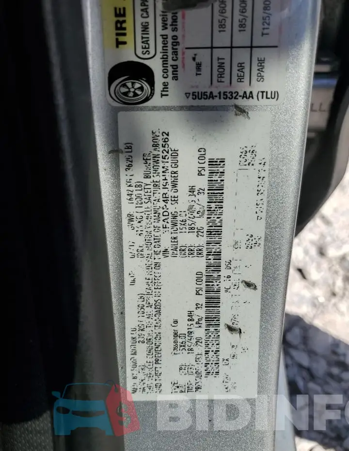 3FADP4BJ9HM152562 Photo# 12