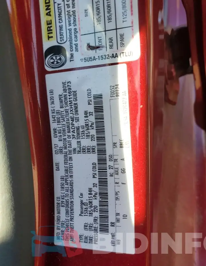 3FADP4EJXHM116973 Photo# 12