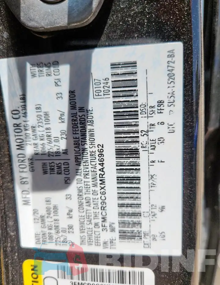 3FMCR9C6XMRA46962 Photo# 13