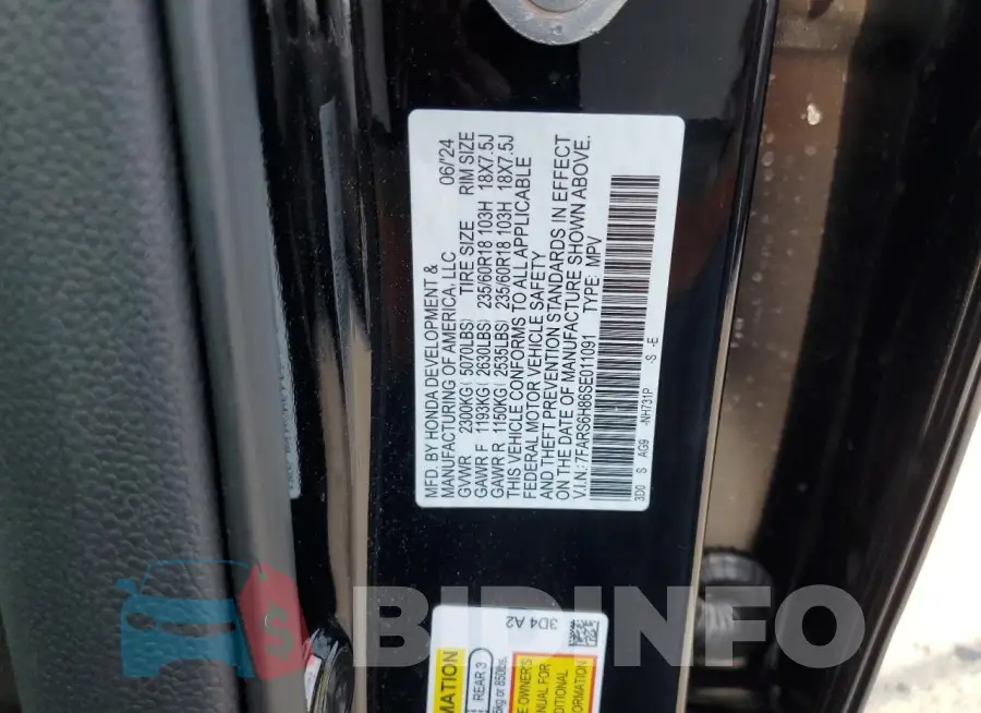 7FARS6H86SE011091 Photo# 13