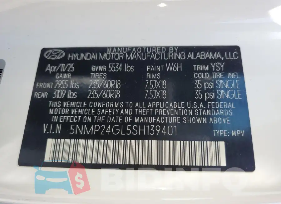5NMP24GL5SH139401 Photo# 13