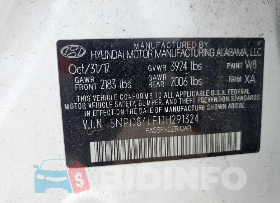5NPD84LF1JH291324 Photo# 13