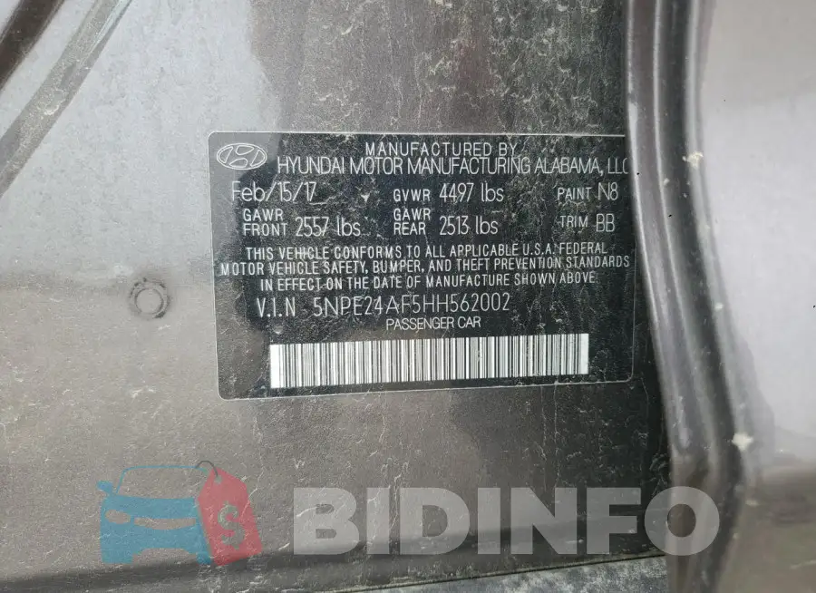 5NPE24AF5HH562002 Photo# 12
