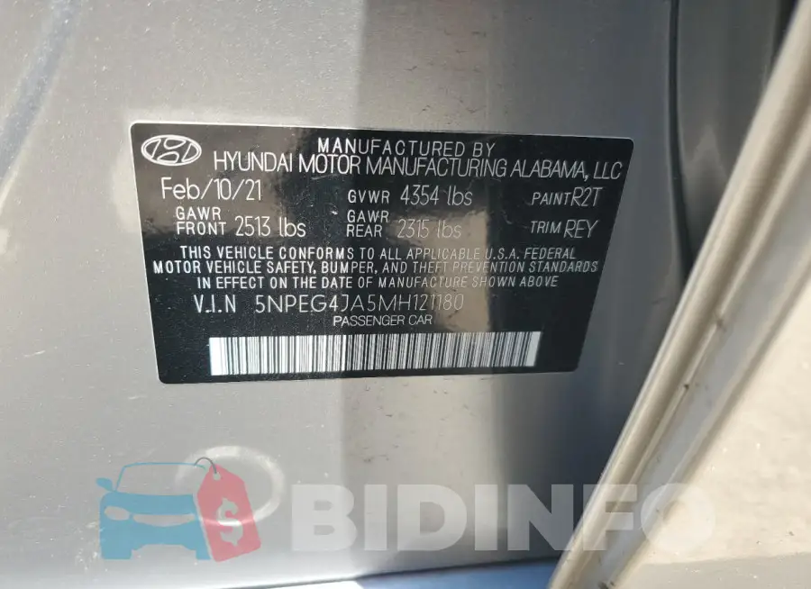 5NPEG4JA5MH121180 Photo# 12