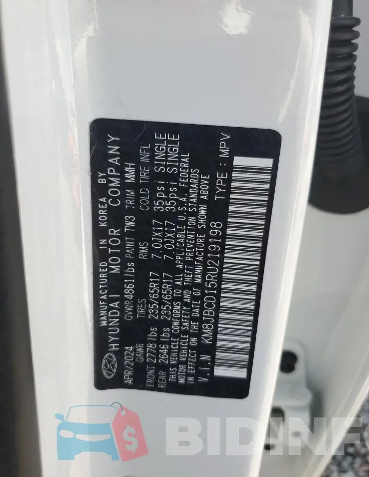 KM8JBCD15RU219198 Photo# 13
