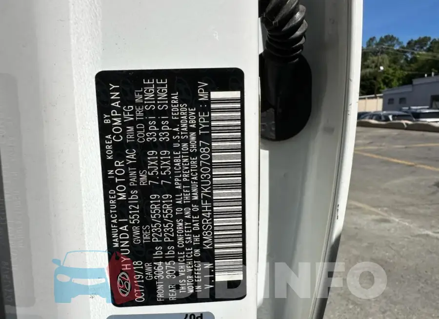 KM8SR4HF7KU307087 Photo# 10