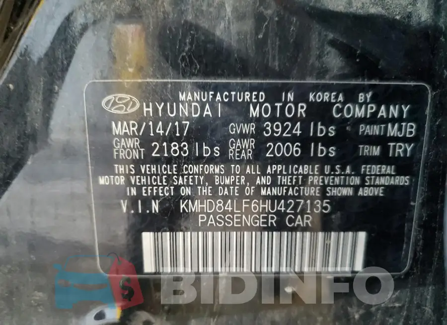 KMHD84LF6HU427135 Photo# 13