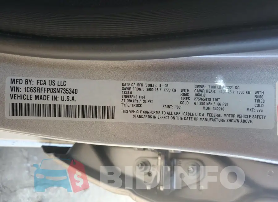 1C6SRFFP0SN735340 Photo# 13