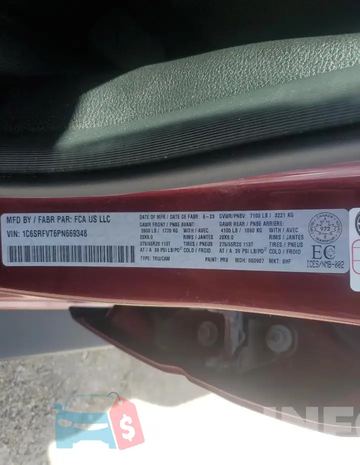 1C6SRFVT6PN669348 Photo# 12