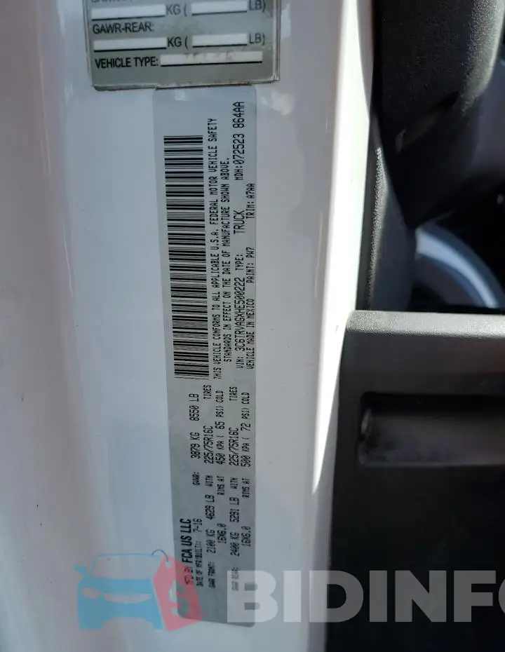 3C6TRVAGXHE500222 Photo# 13